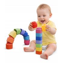 Clemmy Magic Rainbow Blocks 9 gabali mīkstās sensorās Clementoni 17604