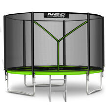 10ft/312cm Dārza Trampolīns ar Ārējo Tīklu un Kāpņu Neo-Sport