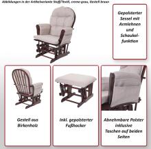 Mendler Relaxing Rocking Chair Art.HWC-C76 Cream Кресло-качалка для кормления