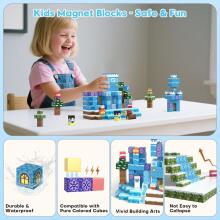 Magnetic Building Blocks Art.278451  Магнитные строительные блоки 3D Кубики Образовательный набор 150 шт