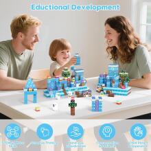 Magnetic Building Blocks Art.278451  Магнитные строительные блоки 3D Кубики Образовательный набор 150 шт