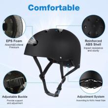 Flintronic Bicycle Helmet Art.278456 Black Sertificēta, regulējama ķivere bērniem M (48-52 cm)