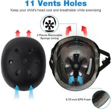 Flintronic Bicycle Helmet Art.278456 Black Sertificēta, regulējama ķivere bērniem M (48-52 cm)