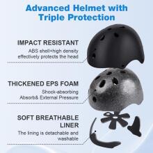 Flintronic Bicycle Helmet Art.278456 Black Sertificēta, regulējama ķivere bērniem M (48-52 cm)