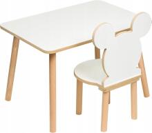 PlayPals Furniture Children Set Art.278459 White Комплект детской мебели- Cтол и 1 стул