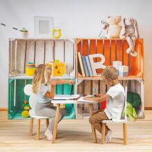 PlayPals Furniture Children Set Art.278459 White Комплект детской мебели- Cтол и 1 стул