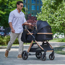 KINDERKRAFT Multifunctional Stroller ESME 3in1 Pure Black+MINK PRO 2