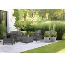 Dārza mēbeļu komplekts Scandi Linea 2 Seater Set pelēks