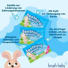 Brush Baby Teething Wipes Art.BRB109  Салфетки для зубов,1 шт.0-16m