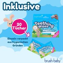 Brush Baby Teething Wipes Art.BRB109  Салфетки для зубов,1 шт.0-16m