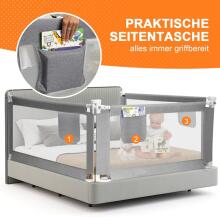 Bed Rail Art.278758 Grey Защитный бортик для кровати, 200 см, защитный барьер для детей