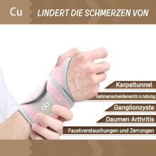 Indeemax Pack Copper Wrist Bandages Art.278761 Повязка медицинская эластичная из неопрена для фиксации лучезапястного сустава
