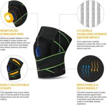 Acwoo Knee Support Art.278762 Medicīniskais regulējams ceļa atbalsts ar sānu stabilizatoriem un ceļa skriemeļa gēla spilventiņu