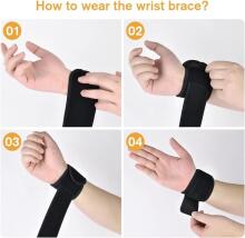 Acwoo Wrist Bandages Art.278763 plaukstas locītavas atbalsta saite ar elastīgu Velcro stiprinājumu, fitnesam, vingrošanai, spēka treniņiem,2 gab