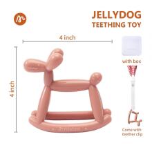 Miraloop Jellydog Teething Ring  Art.278765 Augstākas kvalitātes - silikona grabulis (100% dabisks)