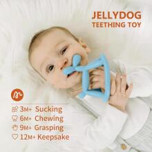 Miraloop Jellydog Teething Ring  Art.278765 Augstākas kvalitātes - silikona grabulis (100% dabisks)