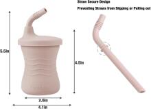PandaEar Silicone Baby Crockery Set Art.278869 Pink Набор посуды из силикона