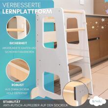 Wooden Learning Tower Art.278871 White Деревянный кухонный табурет/ступенька для малышей