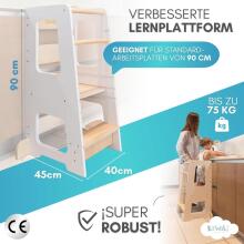 Wooden Learning Tower Art.278871 White Деревянный кухонный табурет/ступенька для малышей