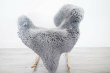 Natur Wool Art.27898 Ковер из овечьей шкуры (XXL) Серого цвета 110 см