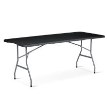 Saliekamais dārza ēdamgalds 180 cm Plonos melns