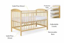 La Bebe™ Kids Wood Cot Sosna Art.279424 Natural Детская деревянная кроватка 120x60см