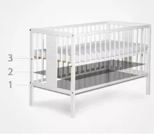 La Bebe™ Kids Wood Cot Sosna Art.279424 Natural Детская деревянная кроватка 120x60см