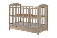 La Bebe™ Kids Wood Cot Sosna Art.279425 Natural  Детская деревянная кроватка с ящиком120x60см