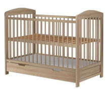 La Bebe™ Kids Wood Cot Sosna Art.279425 Natural  Детская деревянная кроватка с ящиком120x60см