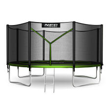13ft/404cm Dārza Trampolīns ar Ārējo Tīklu un Kāpņu Neo-Sport