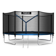14ft/435cm Garden Trampoline with External Net and Ladder Neo-Sport