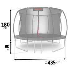 Форма садового батутa 14ft/435cm с внутренней сеткой Neo-Sport