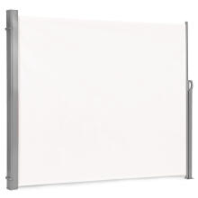 Foldable awning 300x200 cm, side roller blind, garden screen for terrace, beige