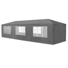 Садовый коммерческий павильонный тент, 3x9 м, 8 стен, серый, MultiGarden