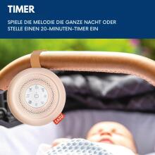 Baby Basic Noise Accessories Baby Sound Machine Art.279965 White Портативная звуковая машина со шнурком и звуковыми эффектами