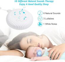 Baby Basic Noise Accessories Baby Sound Machine Art.279969 White Портативная звуковая машина со шнурком и звуковыми эффектами