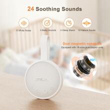 Baby Basic Noise Accessories Baby Sound Machine Art.279969 White Портативная звуковая машина со шнурком и звуковыми эффектами