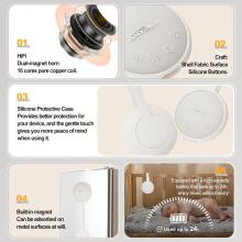 Baby Basic Noise Accessories Baby Sound Machine Art.279969 White Портативная звуковая машина со шнурком и звуковыми эффектами
