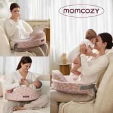 Momcozy Memory Foam Nursing Pillow with Safety Border Art.280037 Pink Подушка эргономичная для кормления из пены с эффектом памяти и защитным бортиком