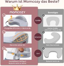 Momcozy Memory Foam Nursing Pillow with Safety Border Art.280037 Pink Подушка эргономичная для кормления из пены с эффектом памяти и защитным бортиком