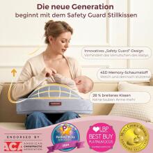 Momcozy Memory Foam Nursing Pillow with Safety Border Art.280038 Moon  Ergonomic nursing pillow made of memory foam with a protective side