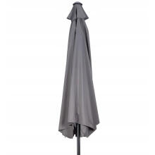 Garden umbrella, half-wall umbrella for terrace, 2.7 m, gray, MultiGarden