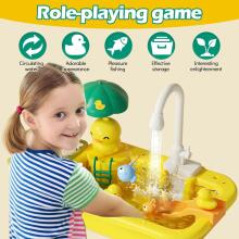 Play Sink Toy Art.280158 Yellow Кухонная раковина с аксессуарами