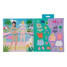 Book with more than 100 Stickers Dress up, by the Pool