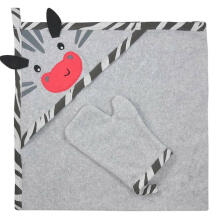 Bathing cover - 08-493 - TERRY - HAPPY ZEBRA - size 90x90 - BLUE or GREY ****