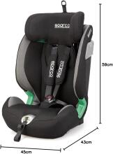 Sparco Isofix I-Size Art.SK5000i Grey Bērnu autokresls (9-36 kg)  76-150cm