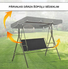 Z-HOME, 110 × 90 cm, Art.23207F, replacement garden swing seat cover, waterproof base material