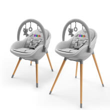 Kinderkraft Fini Up  2-in-1 Art.281215 Grey Высокий Стул