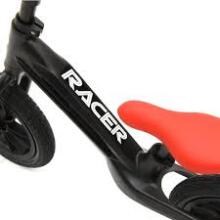 Aga Design Qplay Racer Art.281262 Grey Children's runner bike with a metal frame and inflatable wheels