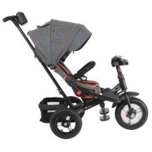 Bebe Basic Schumacher Kid  Air Trike Art.281267  Grey Bērnu  trīsritenis ar rokturi , jumtiņu un piepūšamajiem riteņiem